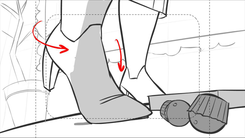 Spike Team storyboard/final tv version comparison sample 2